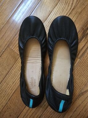 Tieks Black Leather Ballet Flats